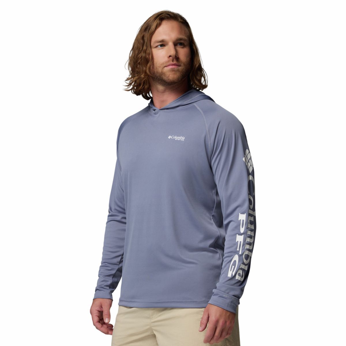 COLUMBIA - Camiseta Hombre Columbia TERMINAL TACKLE HOOD Morado COLUMBIA