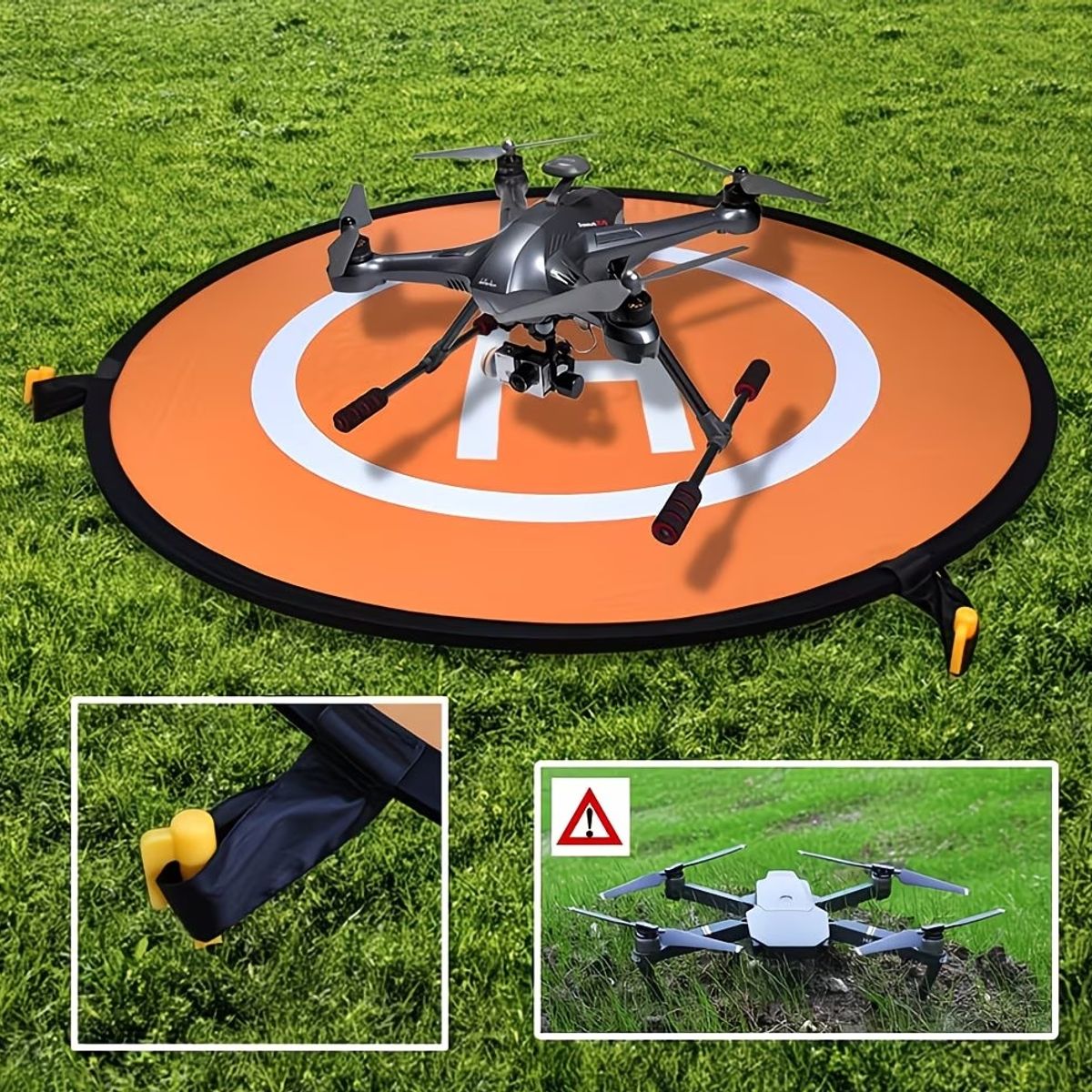 DRONE - Pista De Aterrizaje Helipuerto Para Drone Anclaje Piso 55cm