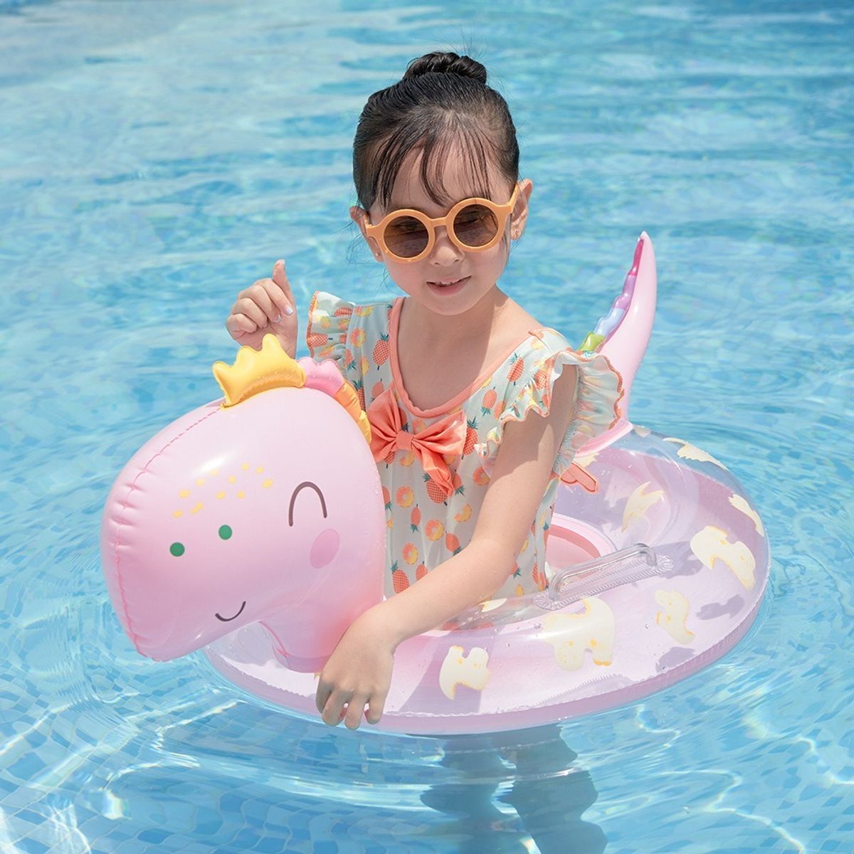 BEBESITOS - Flotador Inflable Infantil Dinosaurio con Asas