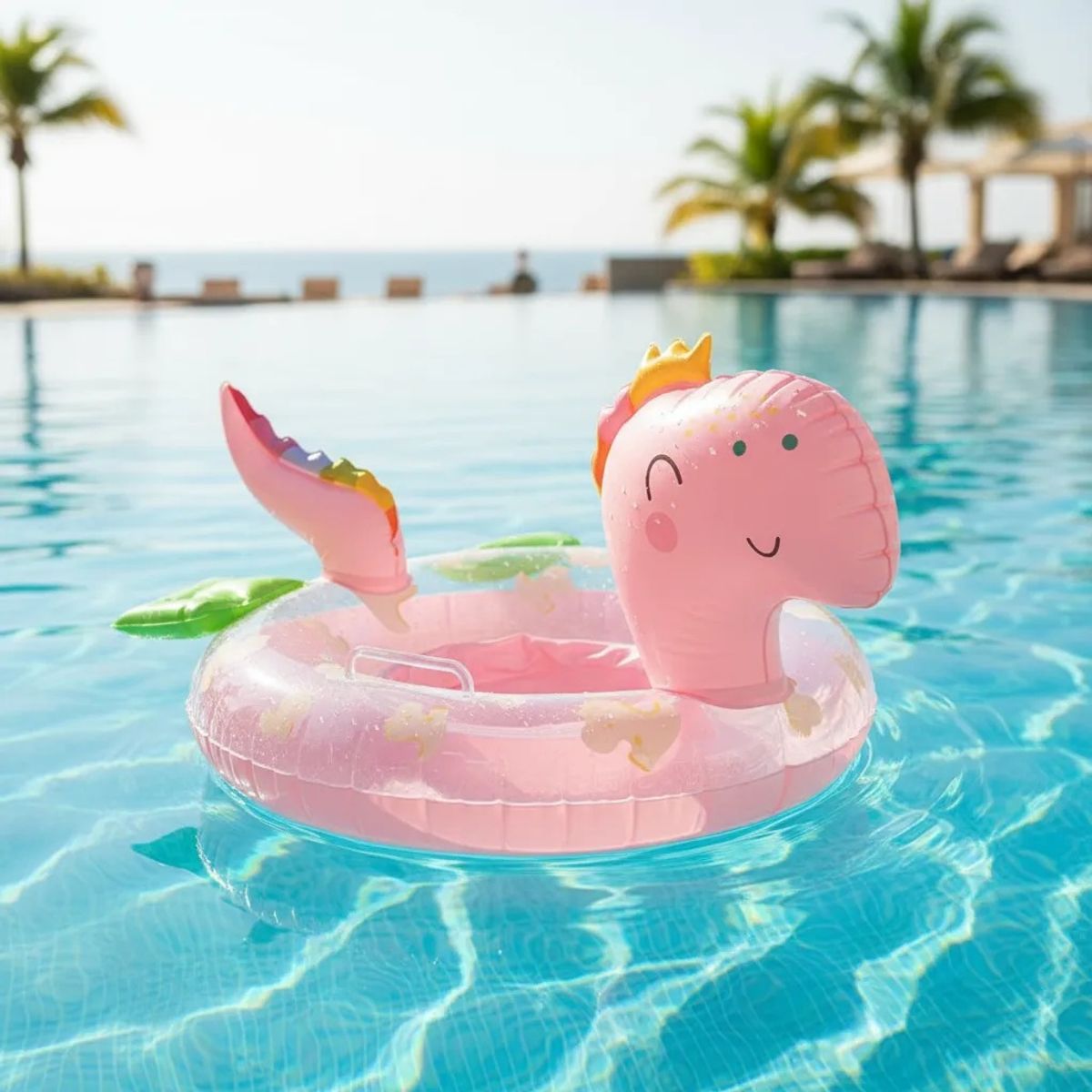 BEBESITOS - Flotador Inflable Infantil Dinosaurio con Asas