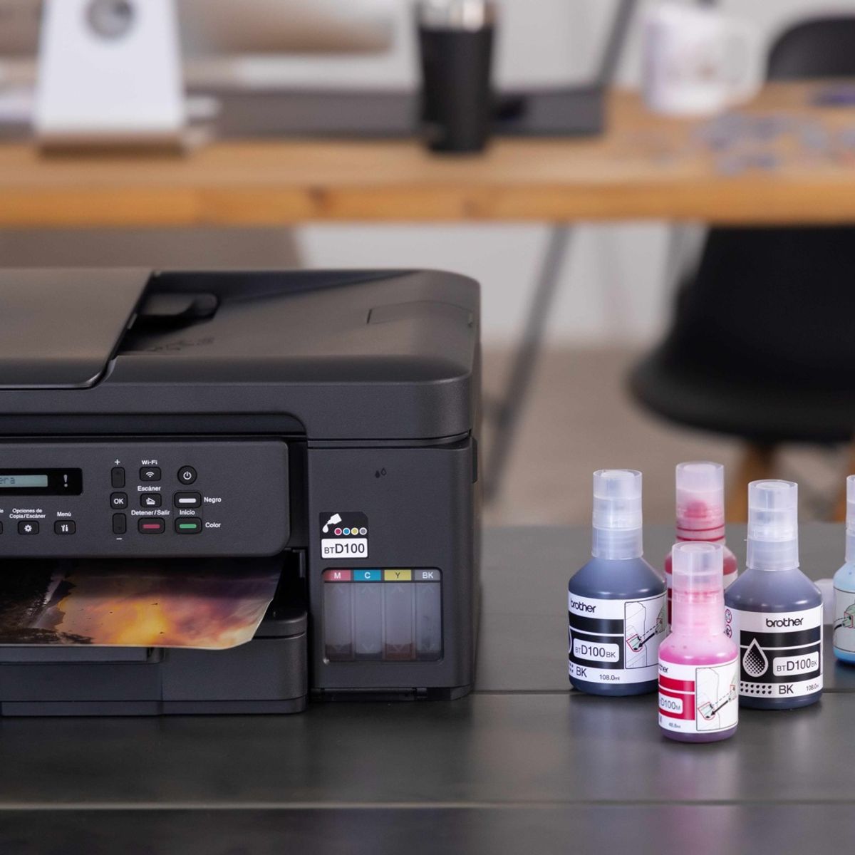 BROTHER - Impresora Multifuncional Brother DCP-T730W Wi-Fi Bluetooth A4INKJET Inkbenefit