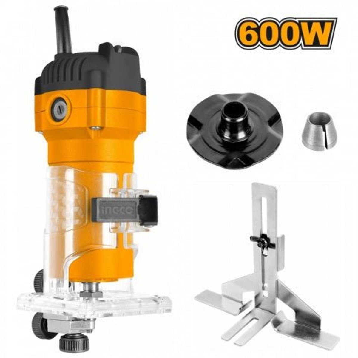 INGCO - Router de palma 600W Con Guias De Plantilla Ingco Uplm6001