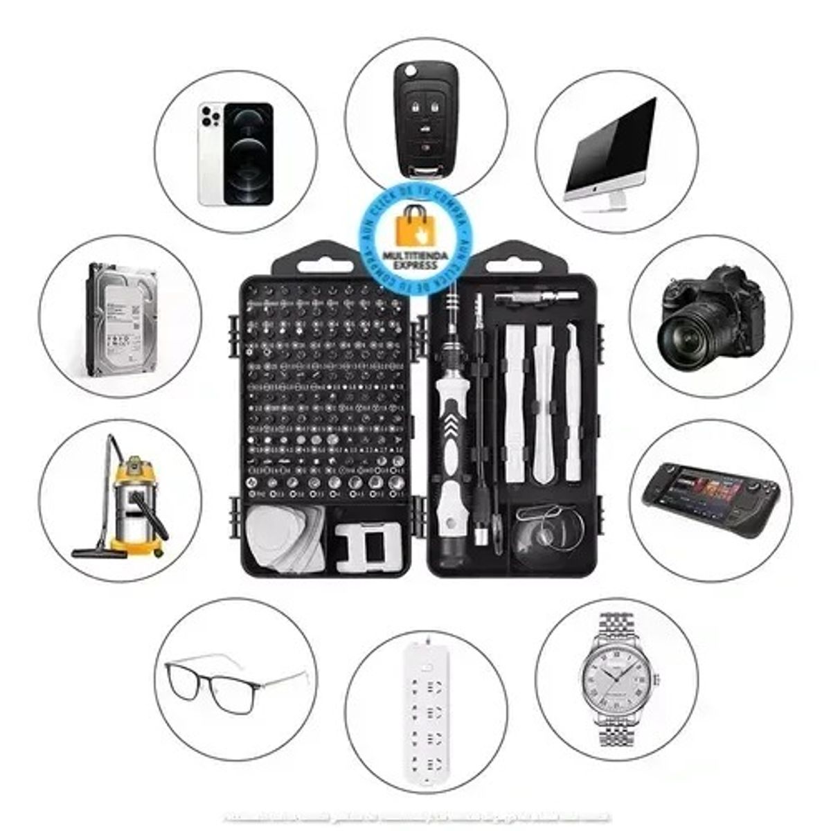 GENERICO - Set de Destornillador Puntas de Precision/Multiuso 115