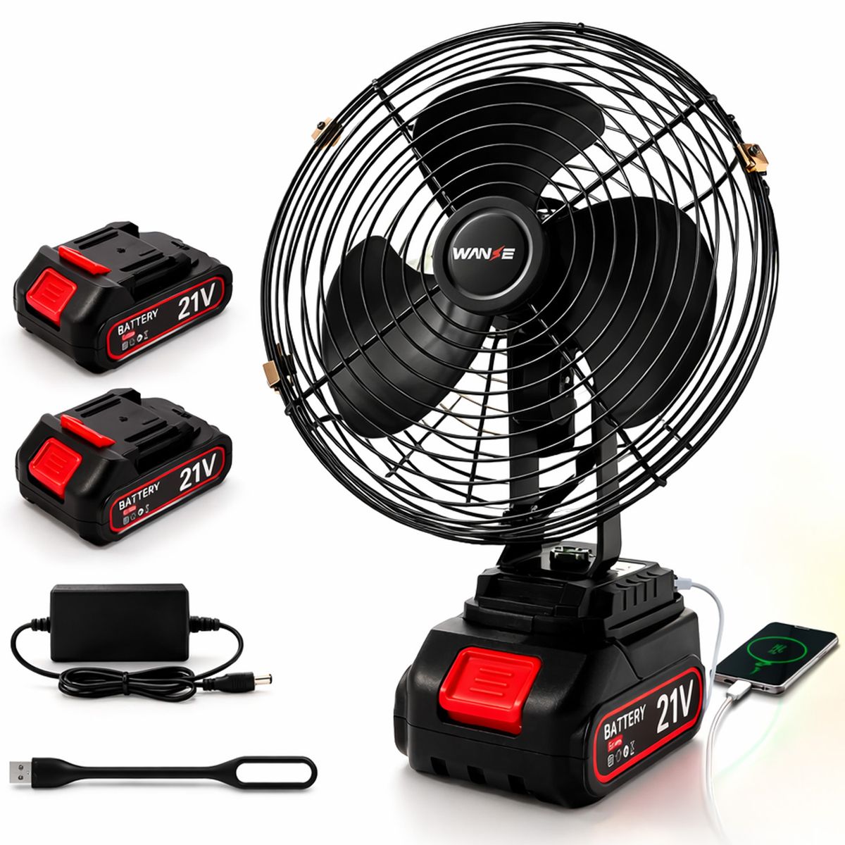 ONE PIXEL - Ventilador Portátil Con Bateria Recargable 2 Velocidades USB Inalambrico