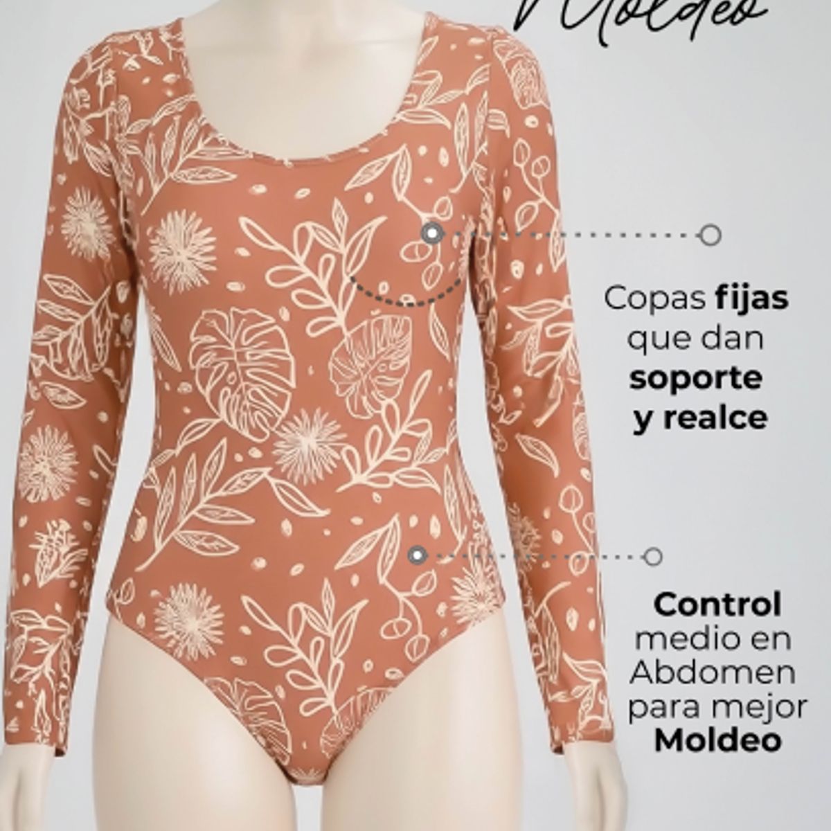 FAJATE - Traje de baño entero con efecto moldeador y realce