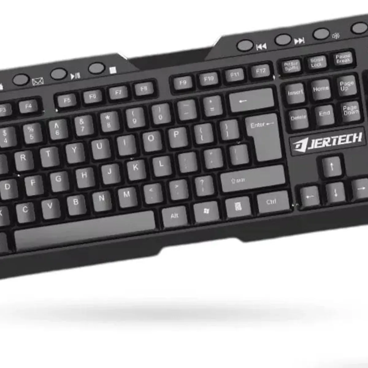INNOVA - Teclado Y Mouse Jertech Inalámbrico Ultra Silencioso Ergonómico Y Multimedia Negro Negro