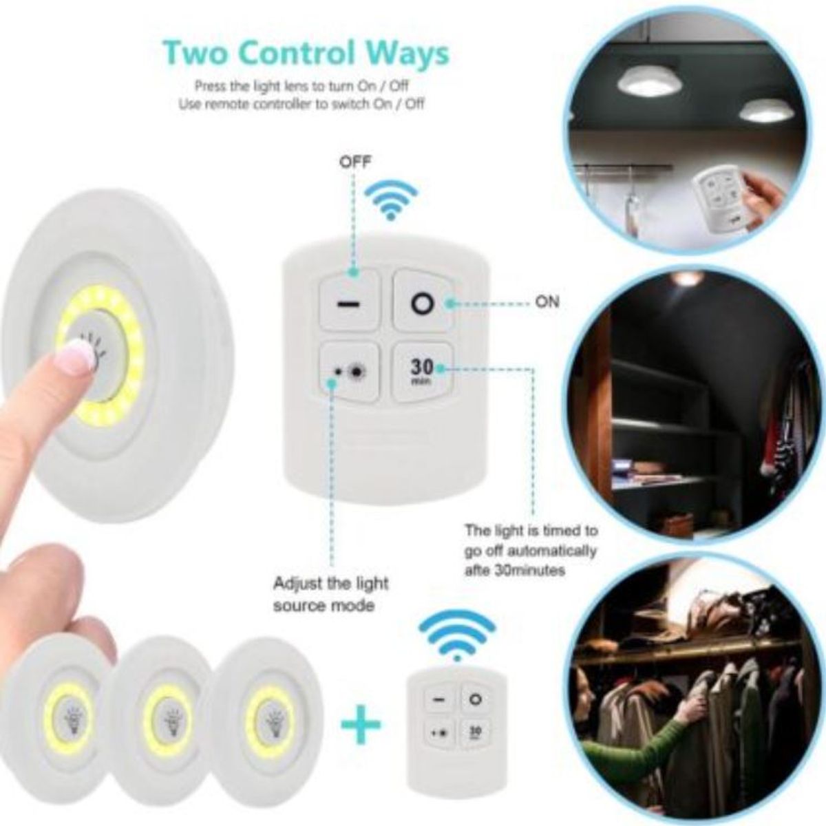 GENERICO - Set de luces LED con control