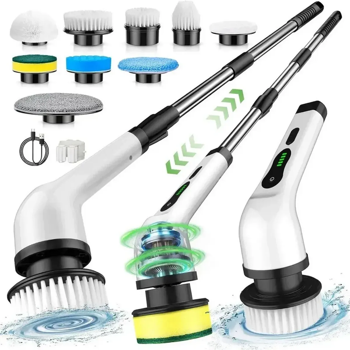 TV NOVEDADES - Cepillo De Limpieza eléctrico Giratorio Con Brazo Extensión  Limpiador