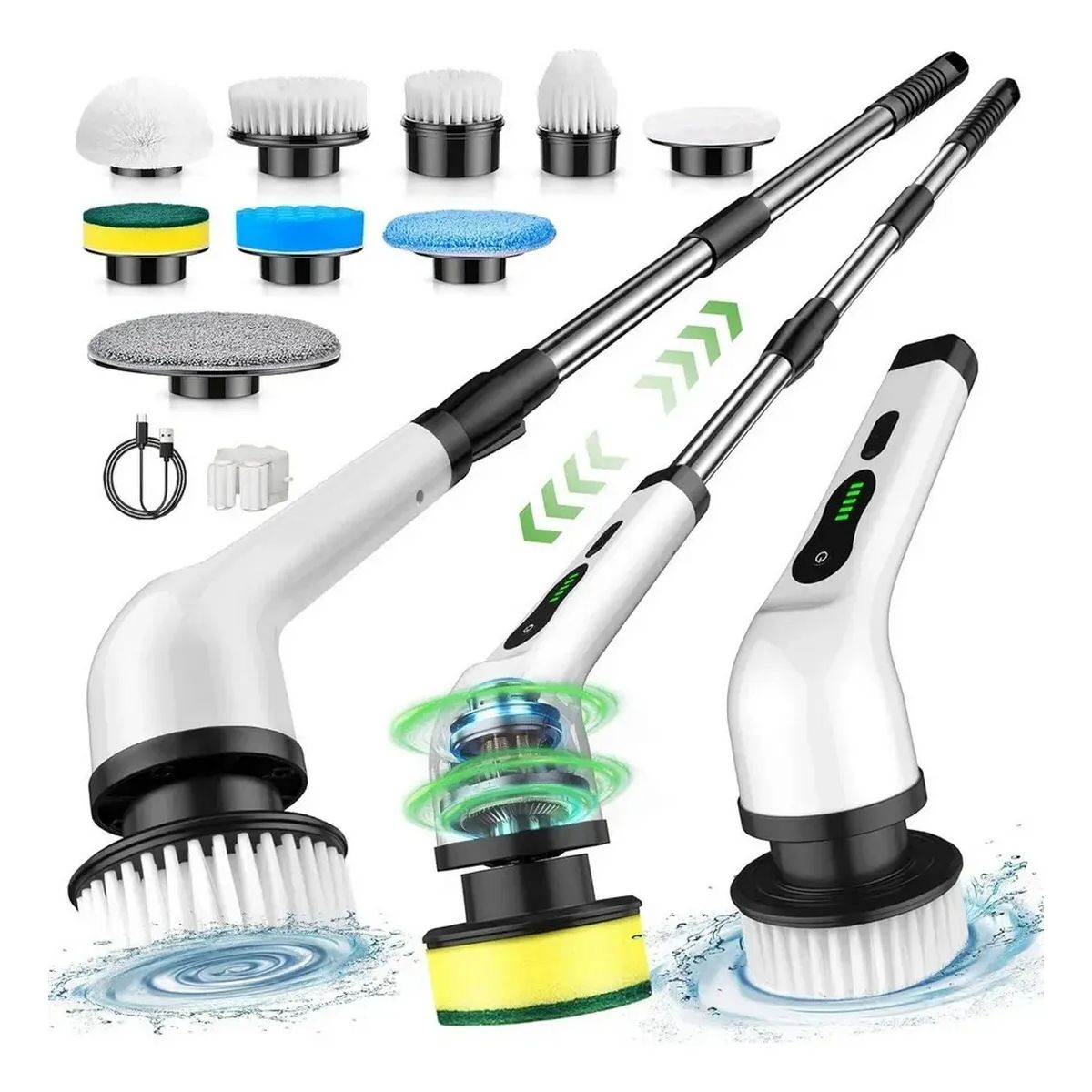 TV NOVEDADES - Cepillo De Limpieza eléctrico Giratorio Con Brazo Extensión  Limpiador