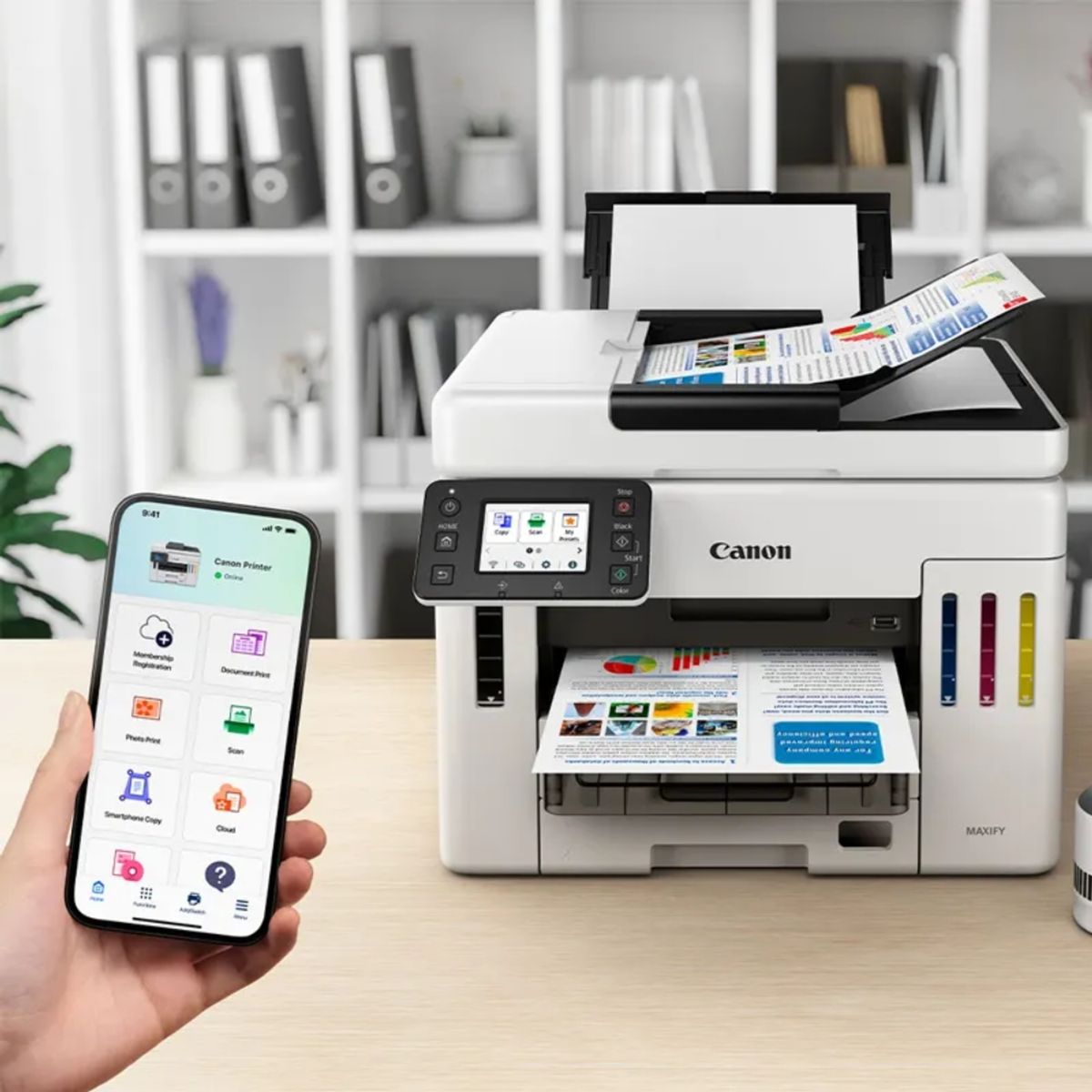 CANON - Impresora Multifuncional Canon MAXIFY GX7110 MegaTank WiFi LAN Dúplex ADF 600 Hojas