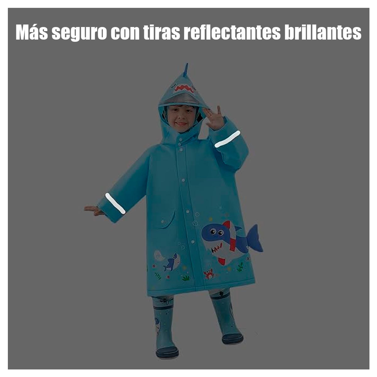 NUBOTTA - Capa Lluvia Niños Diseños Visera Impermeable Expansor Morral