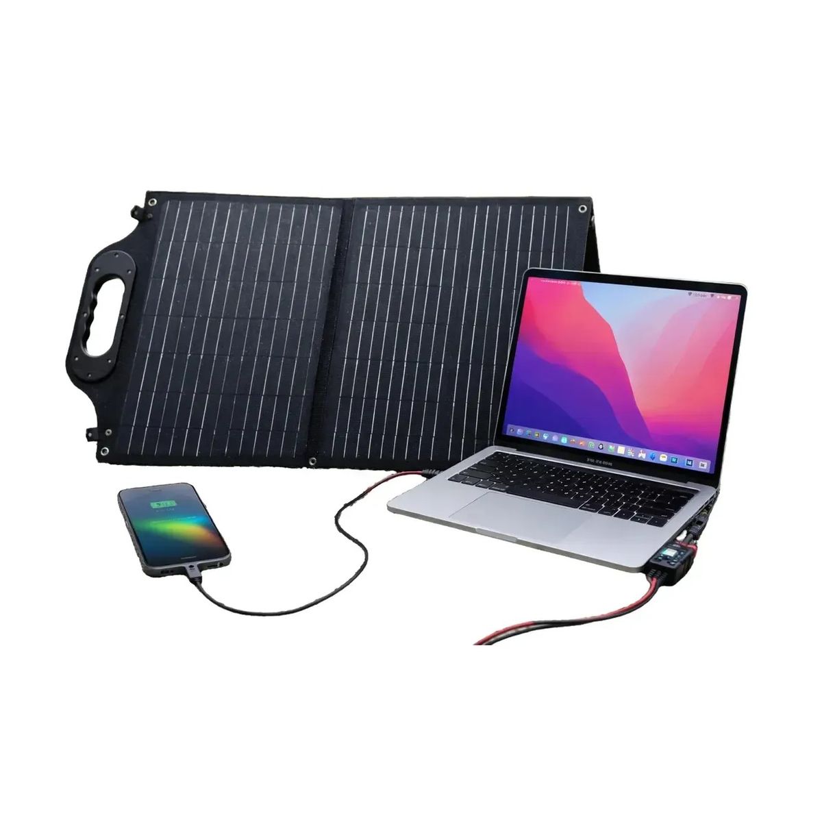 OEM - Panel Solar Potente Plegable 100w Cargador Solar Negro