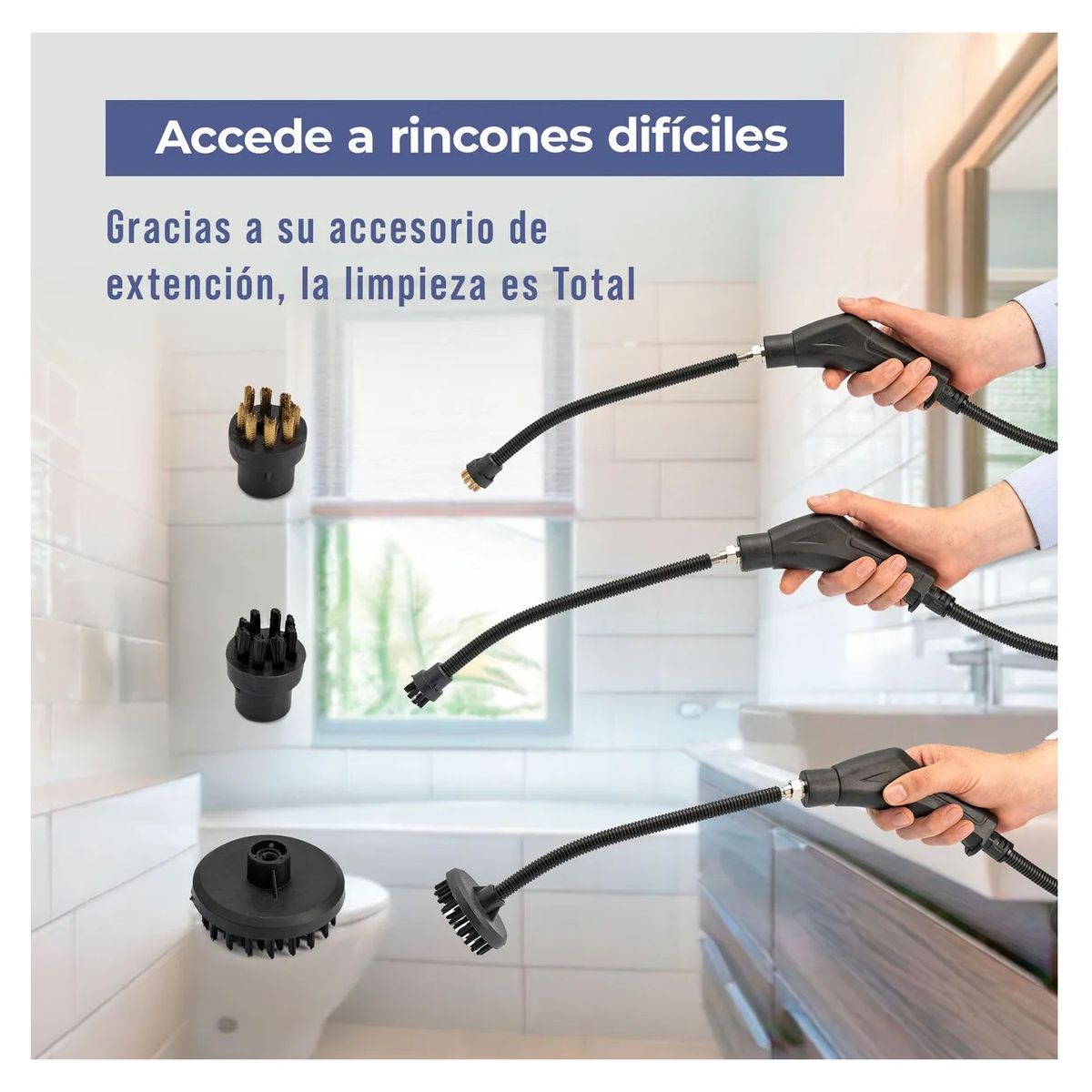 GENERAL - Maquina Limpiador A Vapor Alta Presión 3000W Portátil