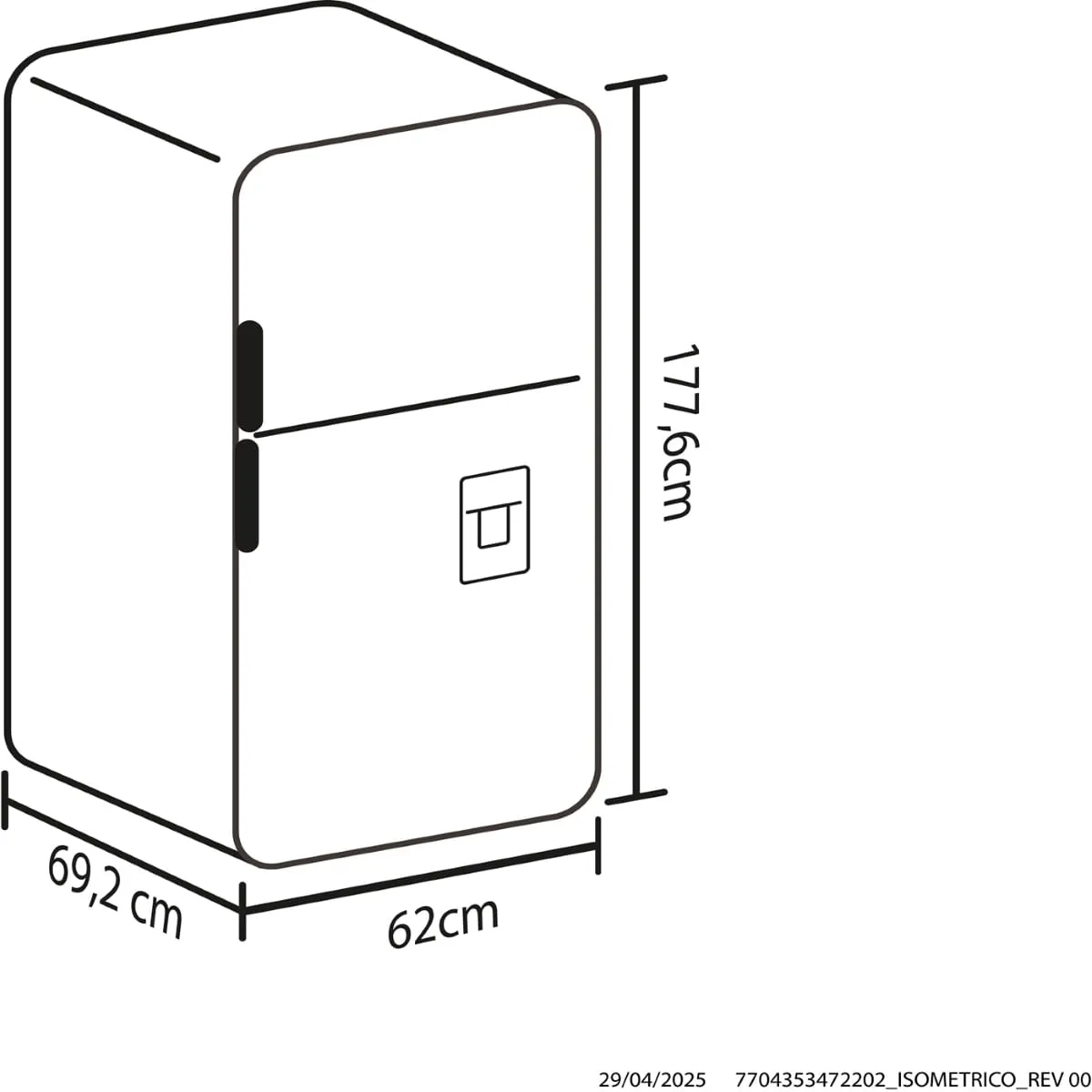 HACEB - Nevera Haceb No Frost 311 Litros Inverter Manija Integrada Inox