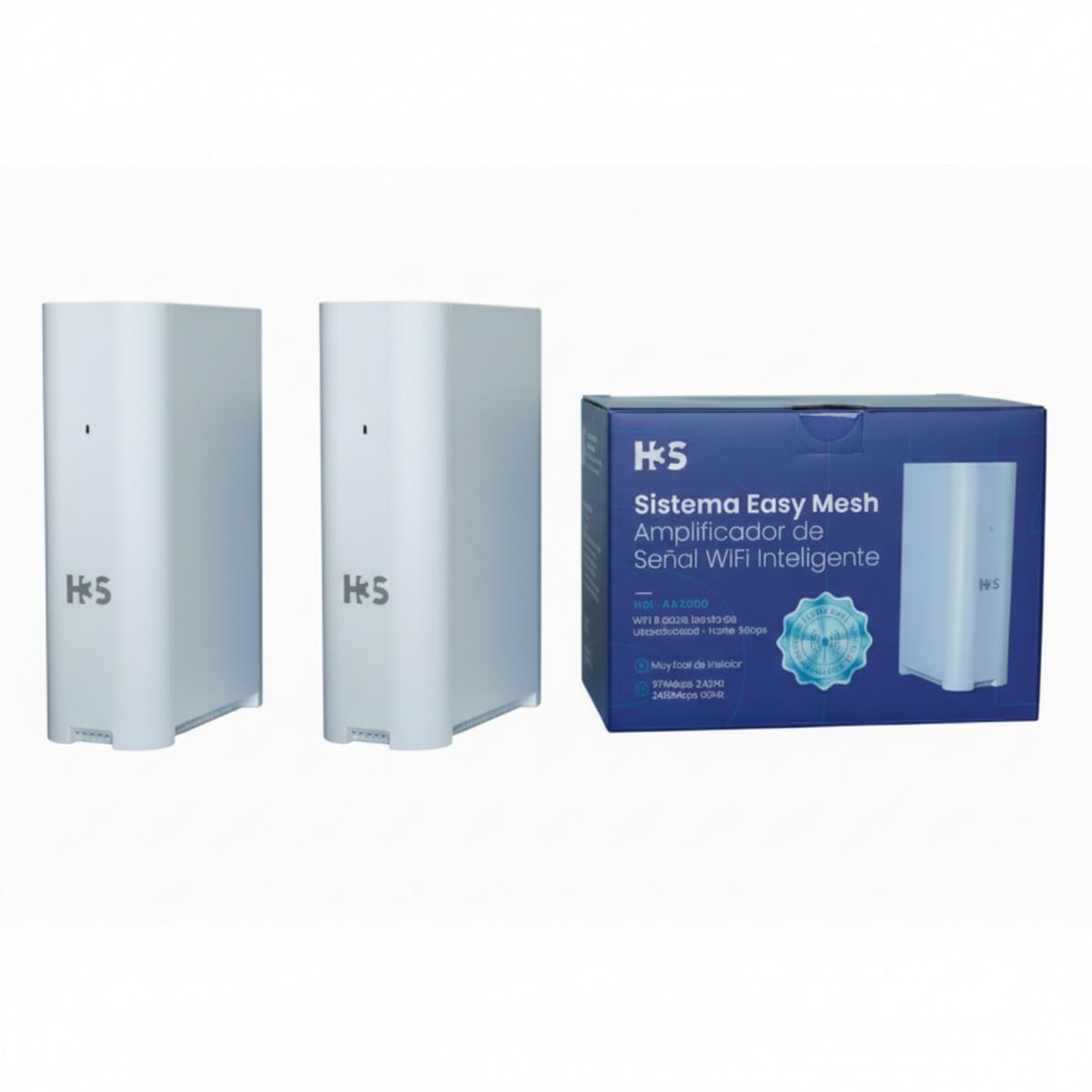 H3S - Router Mesh Wifi 6 Ax3000 Easy Mesh Gigabit Doble Banda Pack x 2