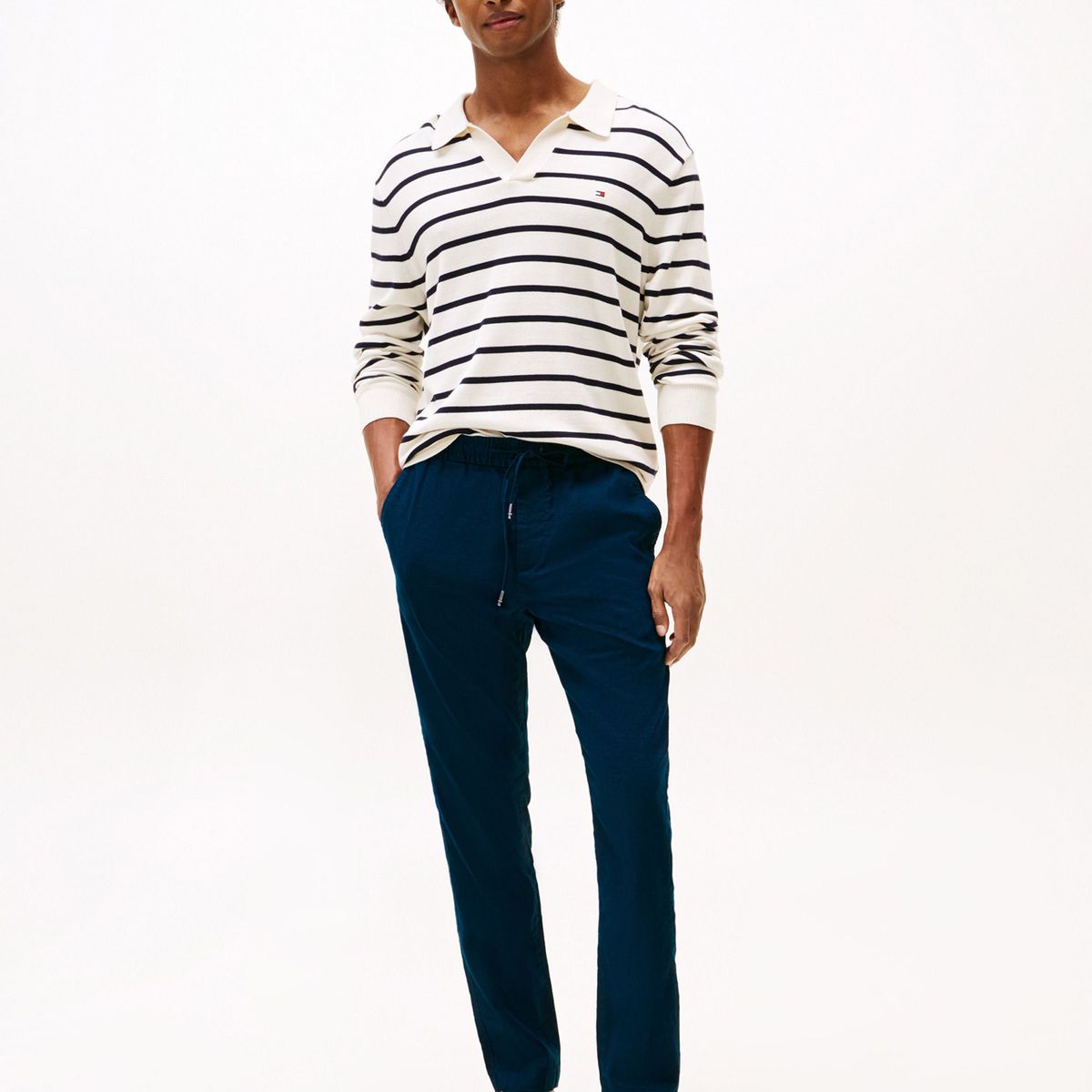 TOMMY HILFIGER - Pantalón azul marino chino Harlem con pierna cónica Tommy Hilfiger