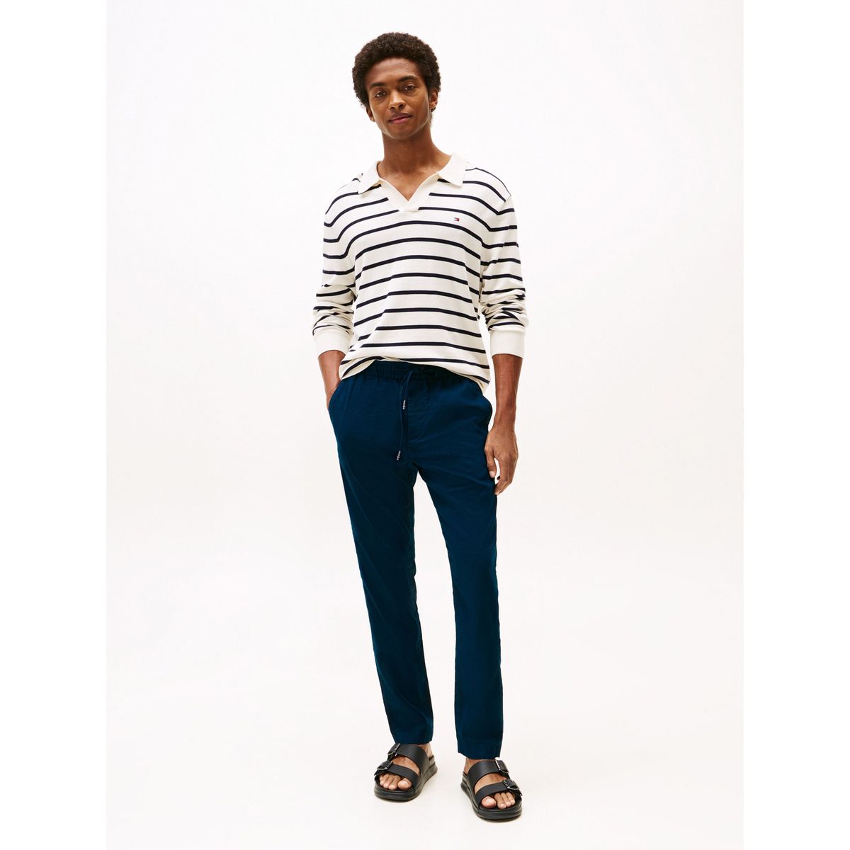 TOMMY HILFIGER - Pantalón azul marino chino Harlem con pierna cónica Tommy Hilfiger