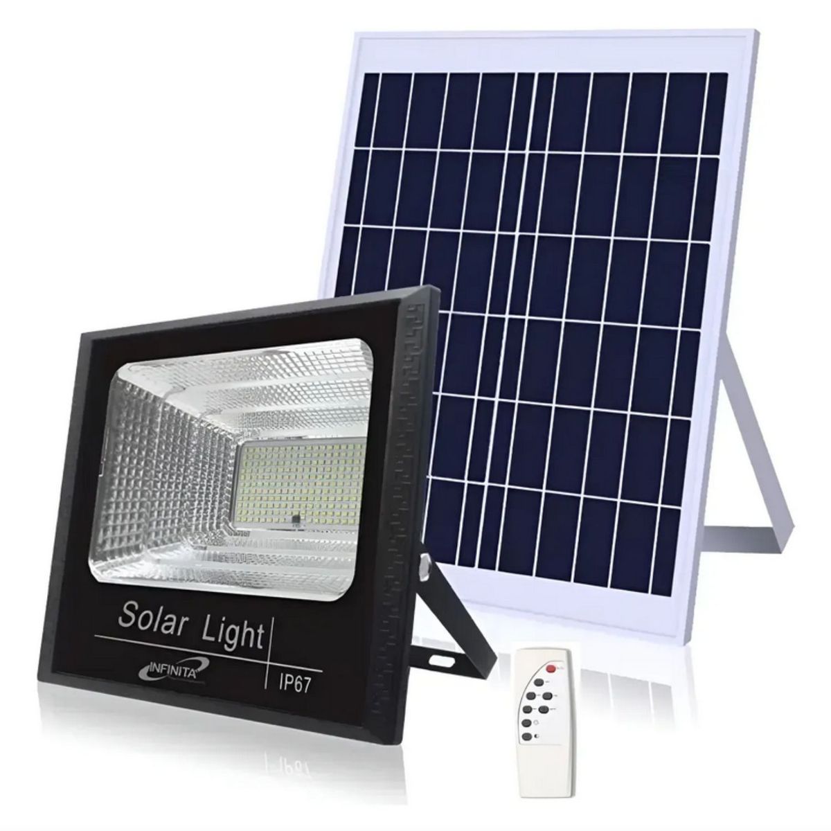 COLME TECHNOLOGY HOME - Reflector Solar Jortan 500w Lampara Luz Led Panel Solar 25w 6v Negro Blanco Frío