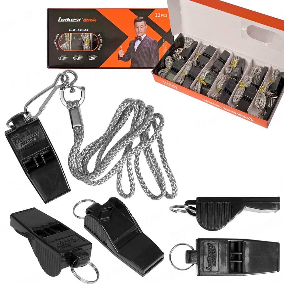 DEPORTES CBM - SILBATO PITO DEPORTIVO MARCA LEIKESI  120 DB