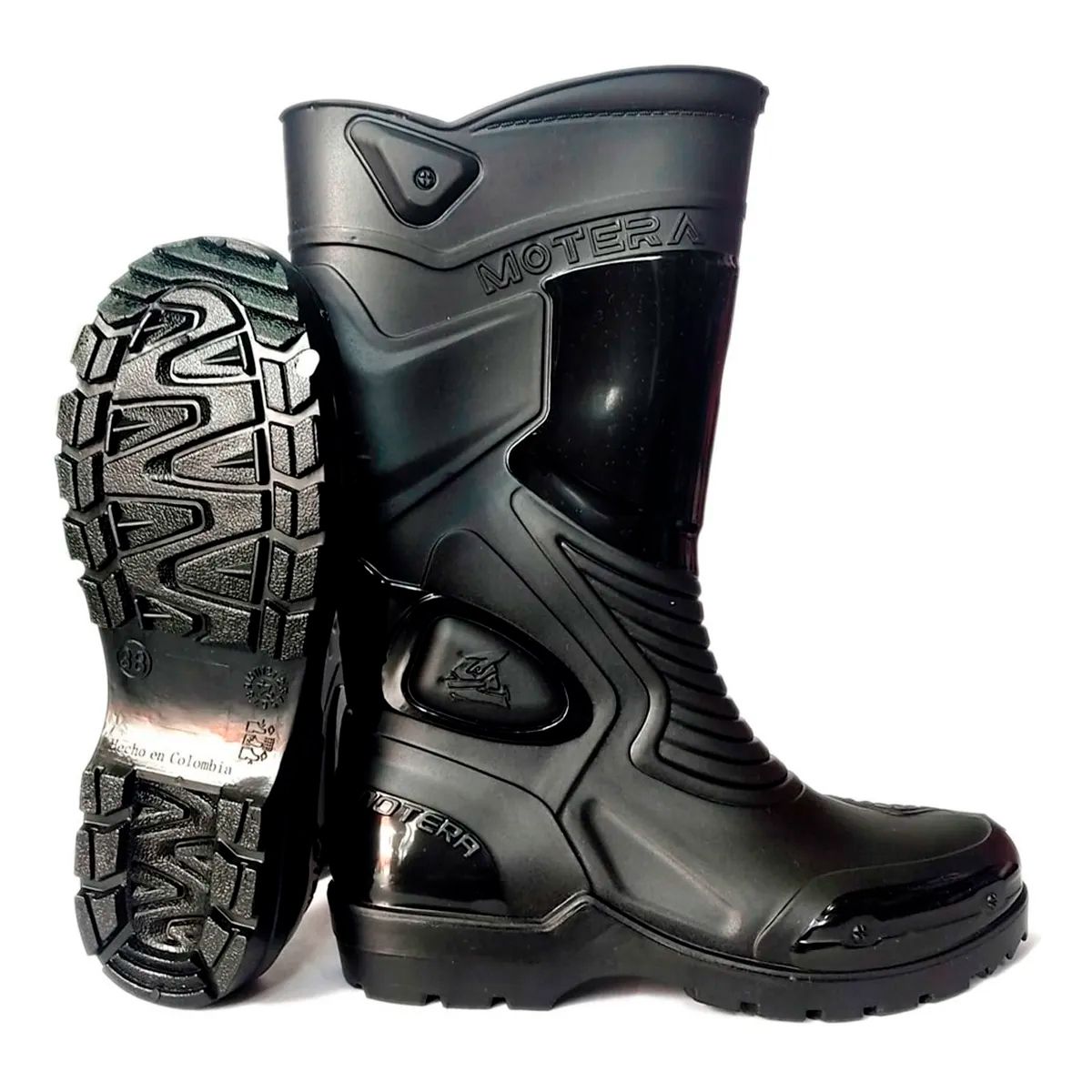 IDECAL - Botas Caucho Lluvia Motociclista Motera Livianas Impermeable