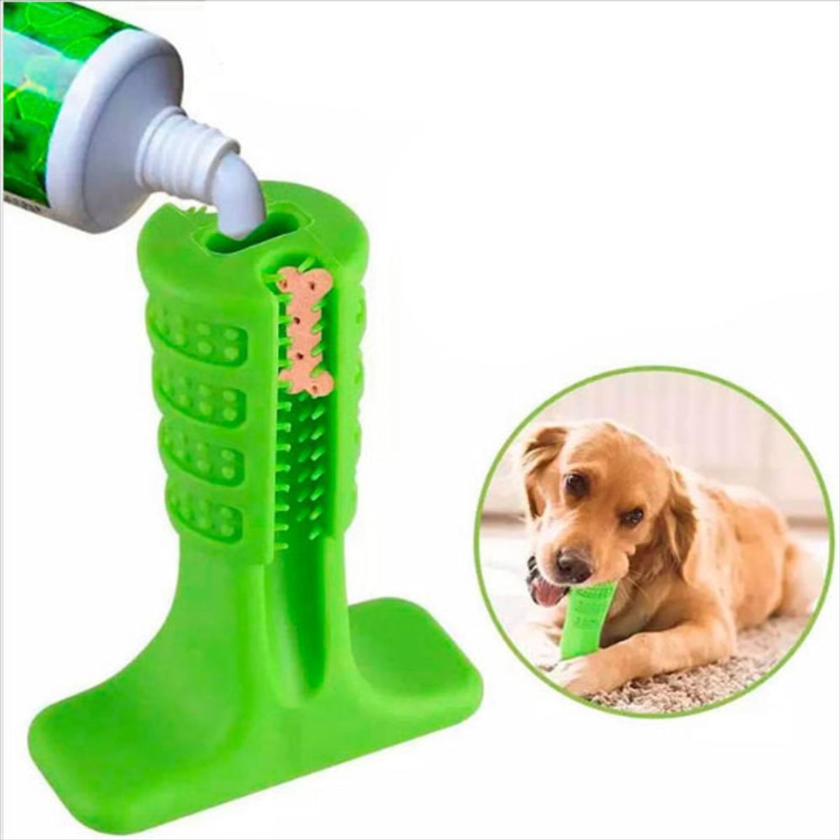 CLEAR - Juguete Antisarro Cepillo Dientes Para Mascotas No Generico