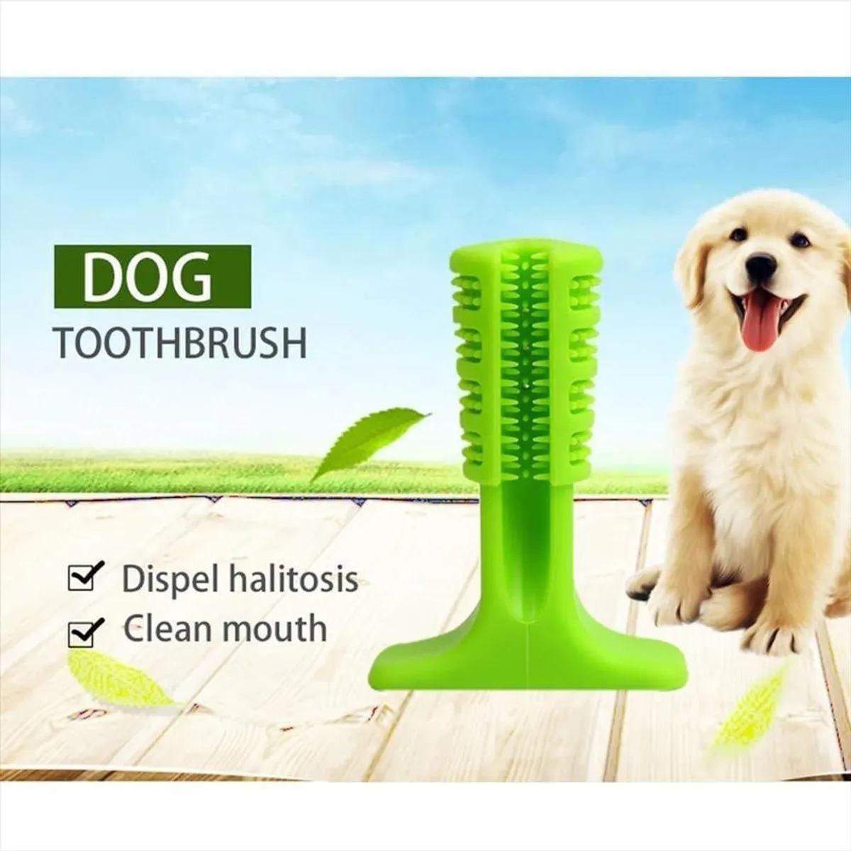 CLEAR - Juguete Antisarro Cepillo Dientes Para Mascotas No Generico