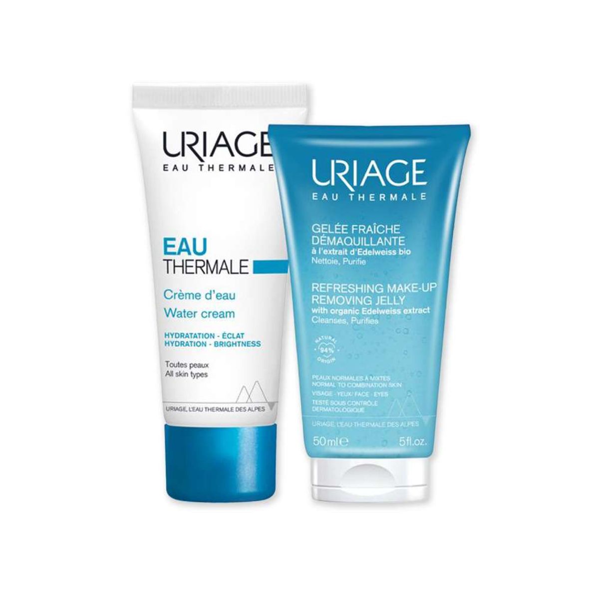 URIAGE - URIAGE Kit Agua Termal Crema + Gel Desmaquillante Refrescante 50 Ml