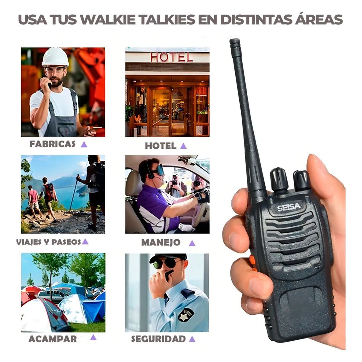 BAOFENG - Kit X2 Radio Walkie Talkie Largo Alcance 16 Canales UHF BF-888S