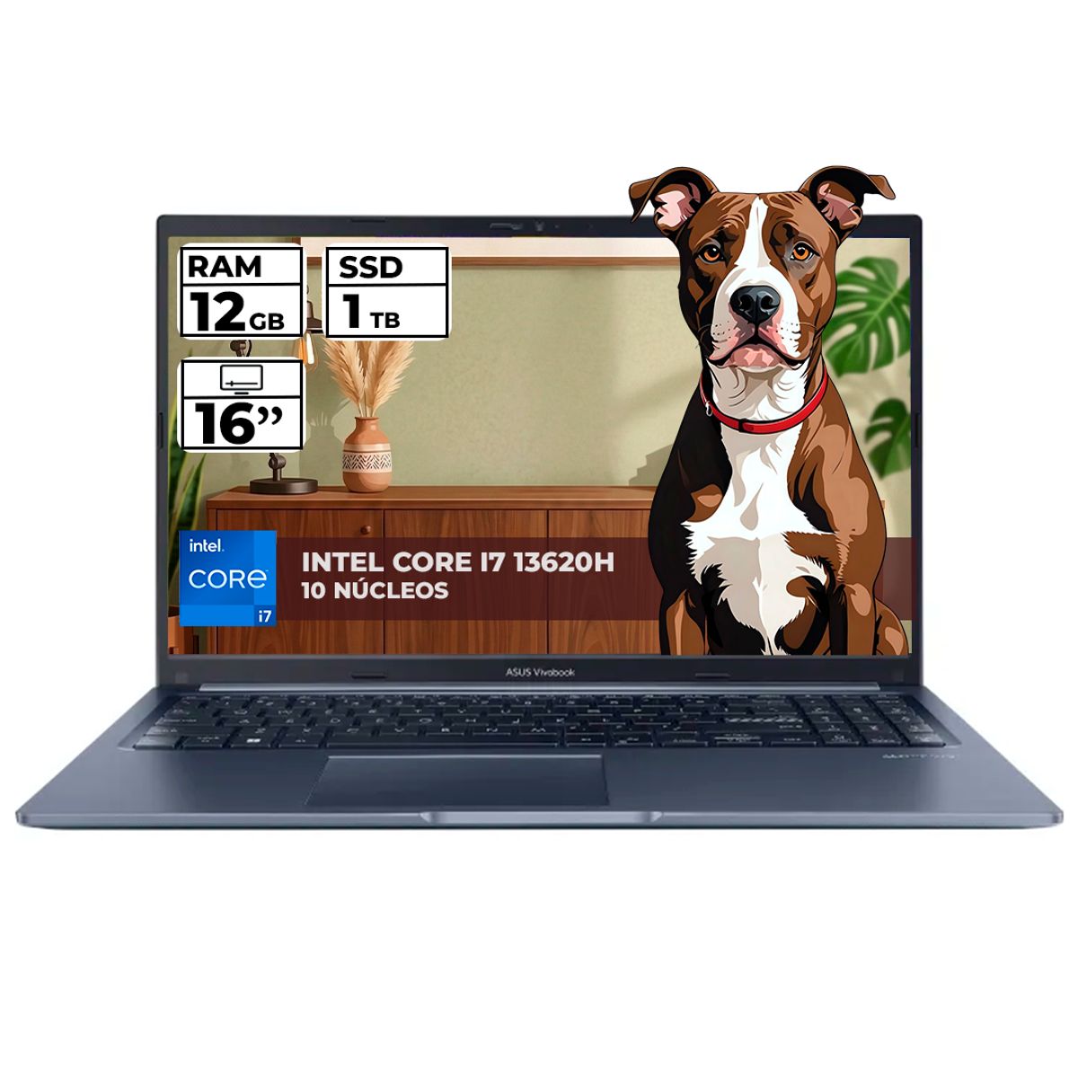 ASUS - PORTATIL ASUS VIVOBOOK INTEL CORE I7 13620H 12GB RAM 1TB SSD 16 FHD