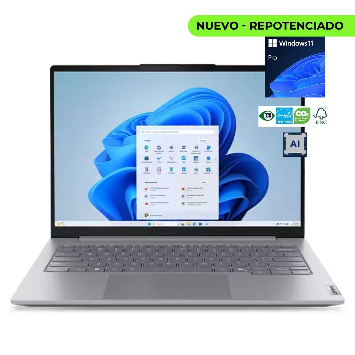 Lenovo - PORTATIL LENOVO THINBOOK 14  Intel Core Ultra 5 225U /SSD 512GB/ DDR5 16GB/ WIN 11 PRO