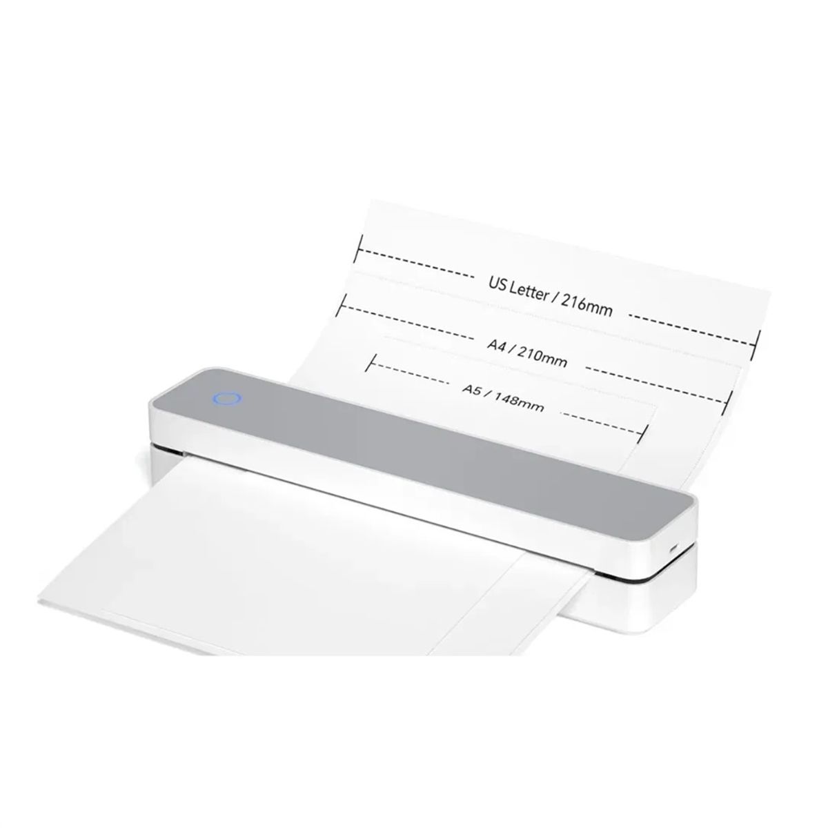 GENERICO - Mini Impresora Portatil A4 Termica sin Tinta Conexion Bluetooth