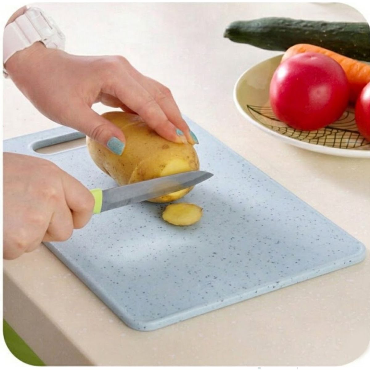GENERICO - Tabla De Corte Profesional Grande En Plástico Cocina 27.5 Cm