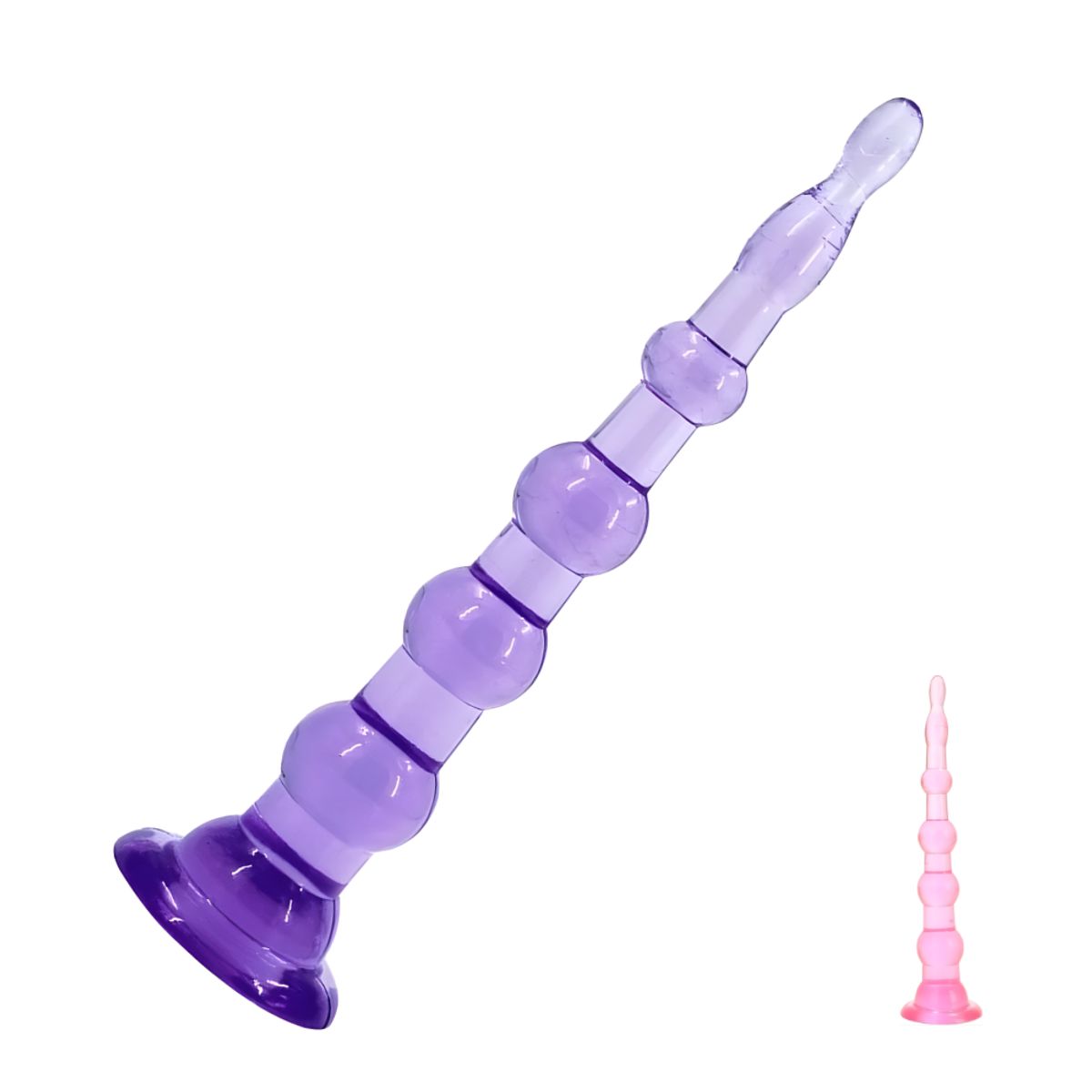 GENERICO - Plug Anal Dilatador En Perlas Iniciador Con Chupa Adherente MORADO