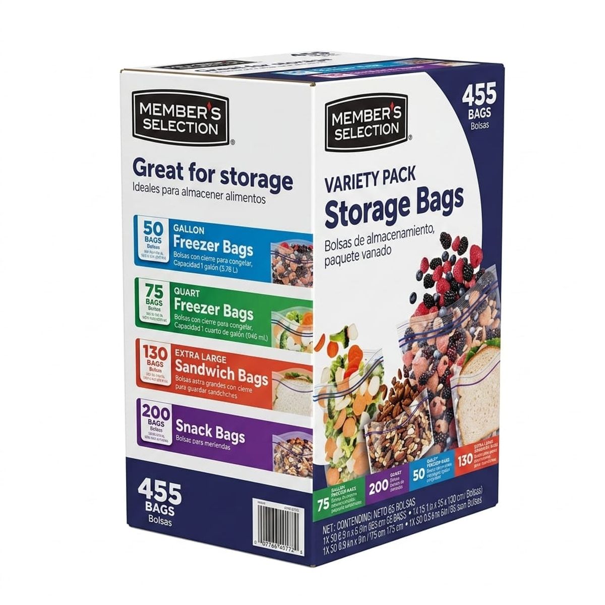 MEMBERS SELECTION - Ziploc Con Cierre Para Congelador Surtidas Members 455 Und