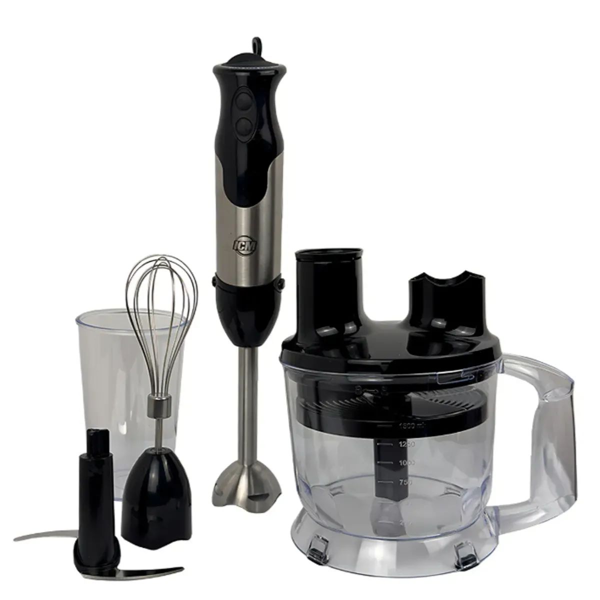 ICM - Licuadora Batidora Inmersión ICM IB‑HDC01 800W 4 Velocidades + Accesorios