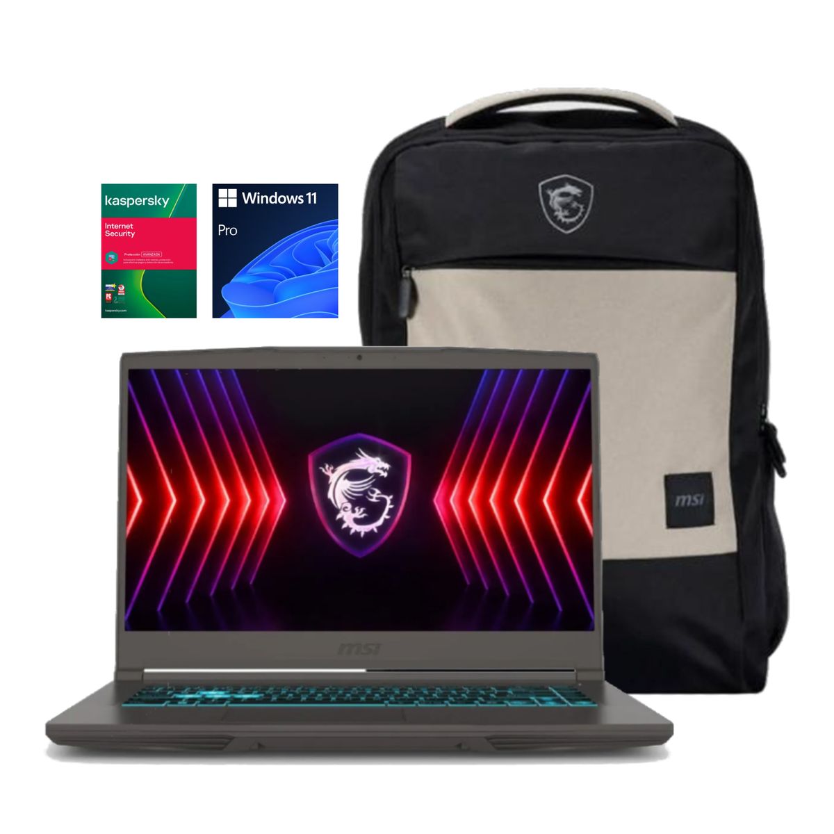 MSI - PORTATIL GAMER MSI THIN A15 INTEL CORE i5 13420H / 8GB / 15.6” FHD / SSD 512GB/ RTX 3050/WIN 11 PRO