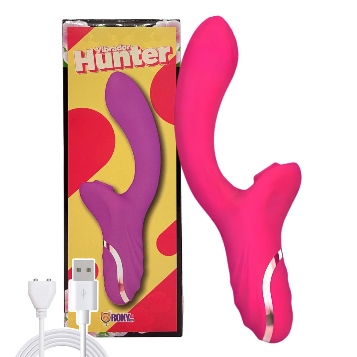 GENERICO - Vibrador Doble Estimulación Succionador Clitoris Puntog Lujo