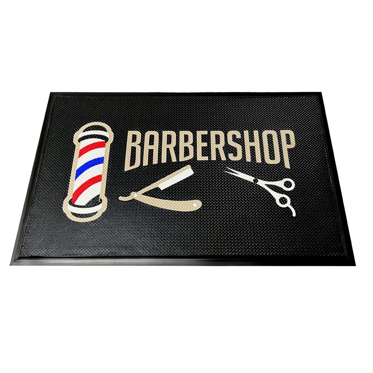 GENERICO - Tapete de Entrada de Lujo Anti-Pelos para Barberias Antideslizante y Ultra Resistente