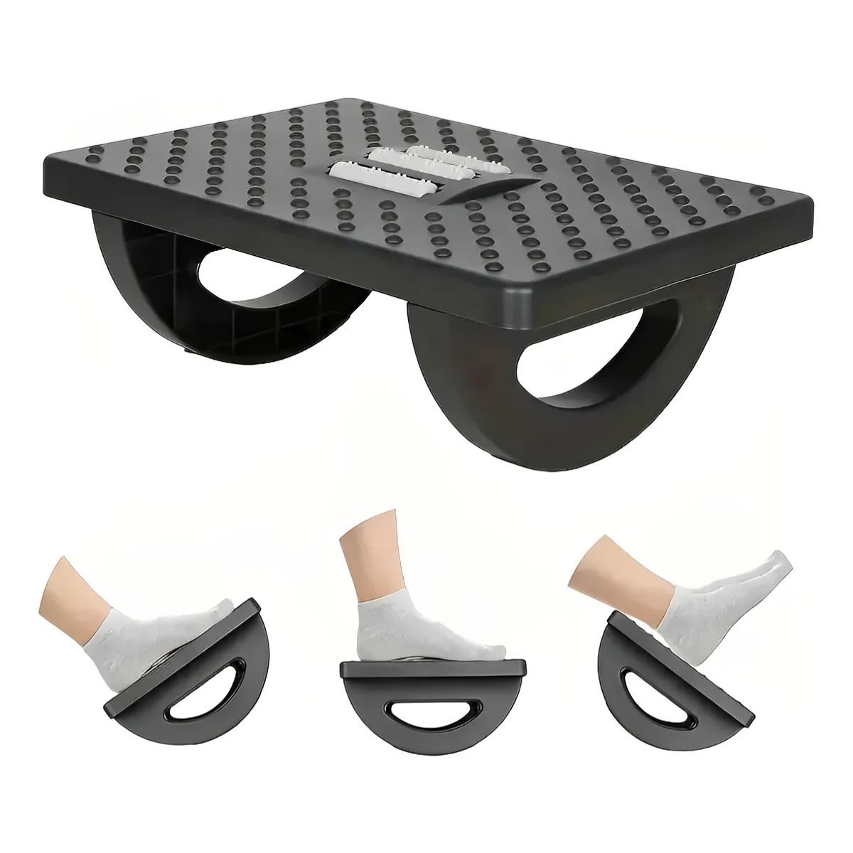 GENERICO - Descansa Pies Ergonómico Apoya Pies Para Oficina Escritorio Color Negro