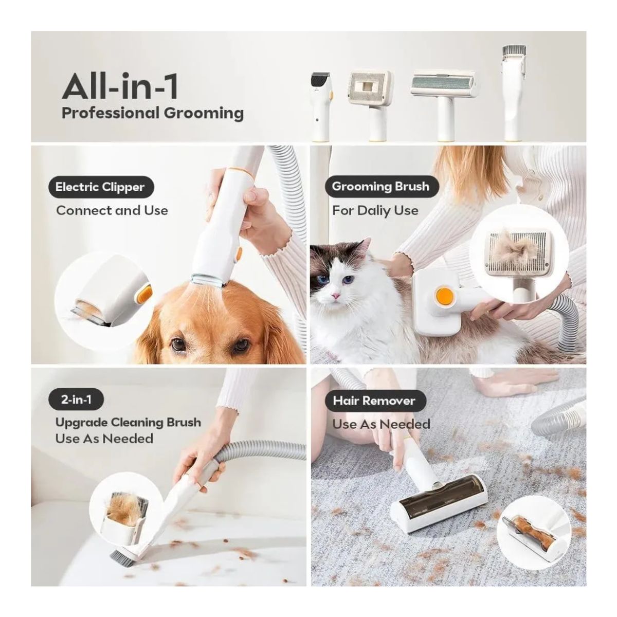 RENAHOUSE - Aspiradora Canina Alta Capacidad