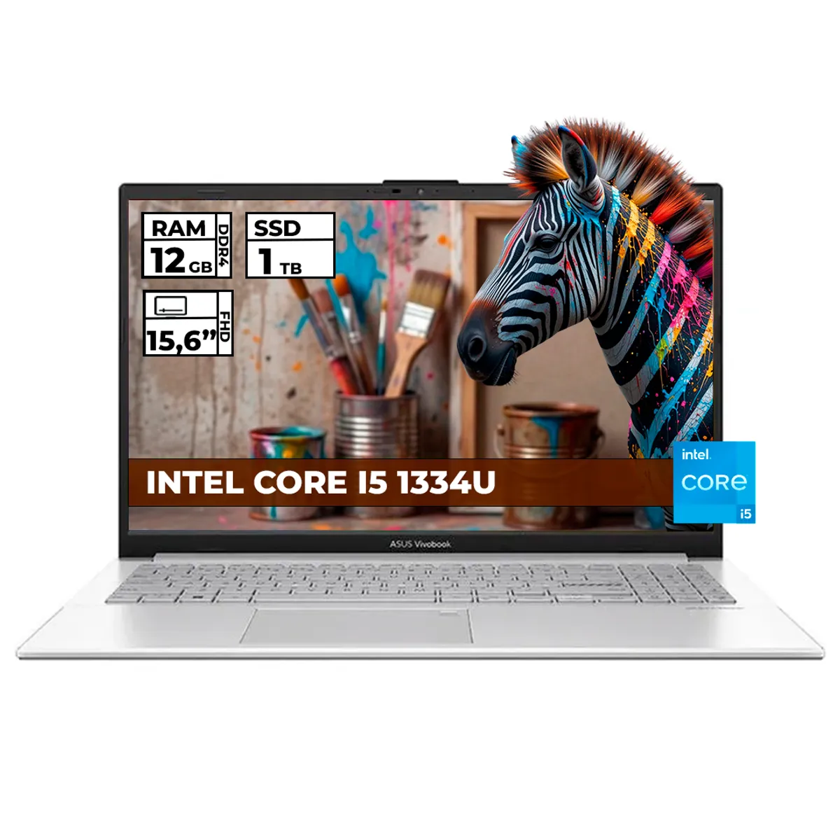 ASUS - PORTATIL ASUS VIVOBOOK INTEL CORE I5-1334 12 GB RAM 1 TB SSD 15,6" FHD COLOR PLATEADO + BOLSO