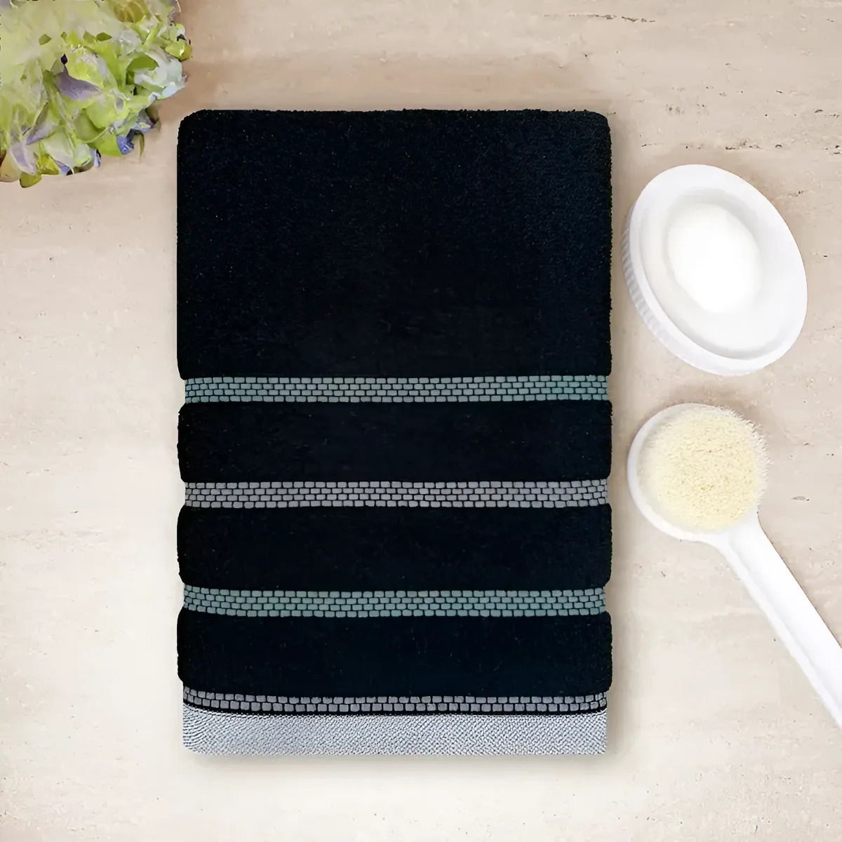 CANNON - Toalla de Cuerpo CANNON Maia 70 x 140 cm / 490 grms Negra