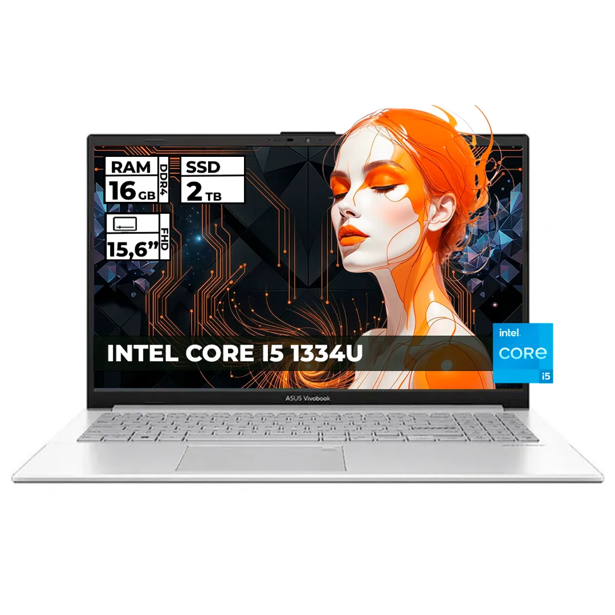 ASUS - PORTATIL ASUS VIVOBOOK INTEL CORE I5-1334 16 GB RAM 2 TB SSD 15,6" FHD COLOR PLATEADO