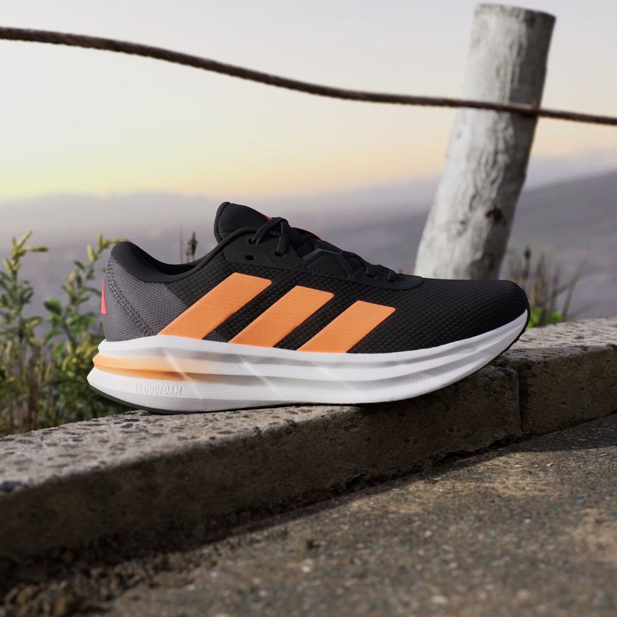 ADIDAS - Tenis Adidas Hombre Galaxy 7 JP6594 Negro Naranja Running