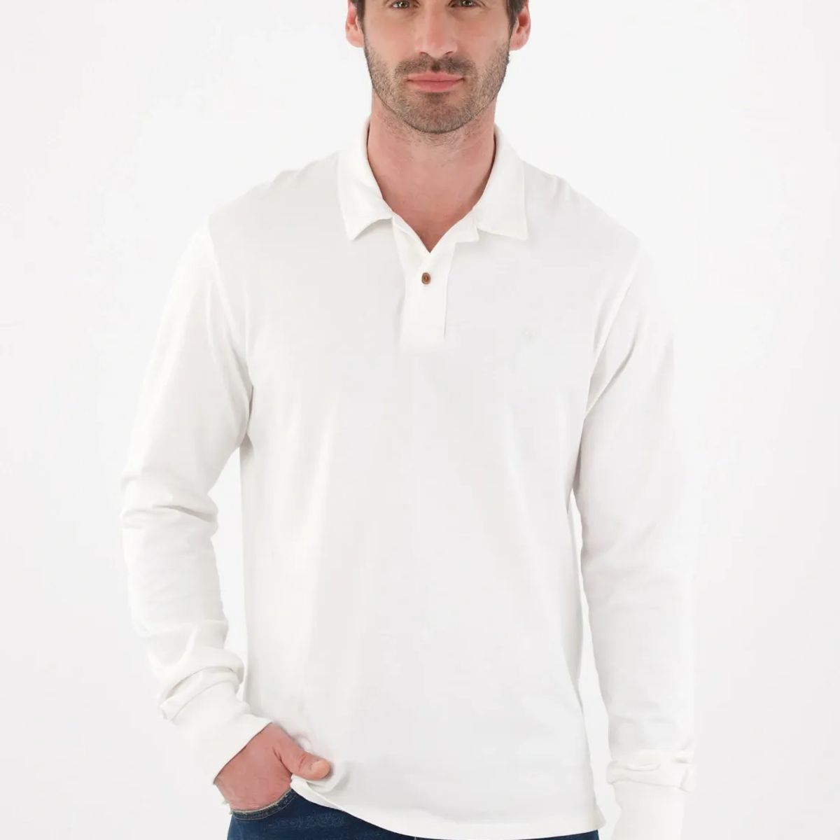 TENNIS - Camiseta manga larga crudo para hombre