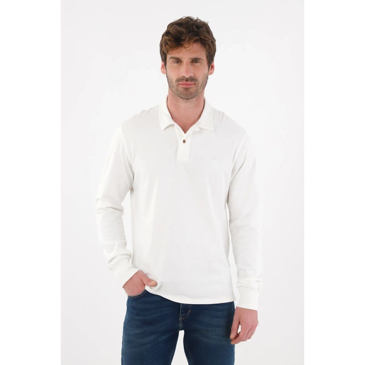 TENNIS - Camiseta manga larga crudo para hombre
