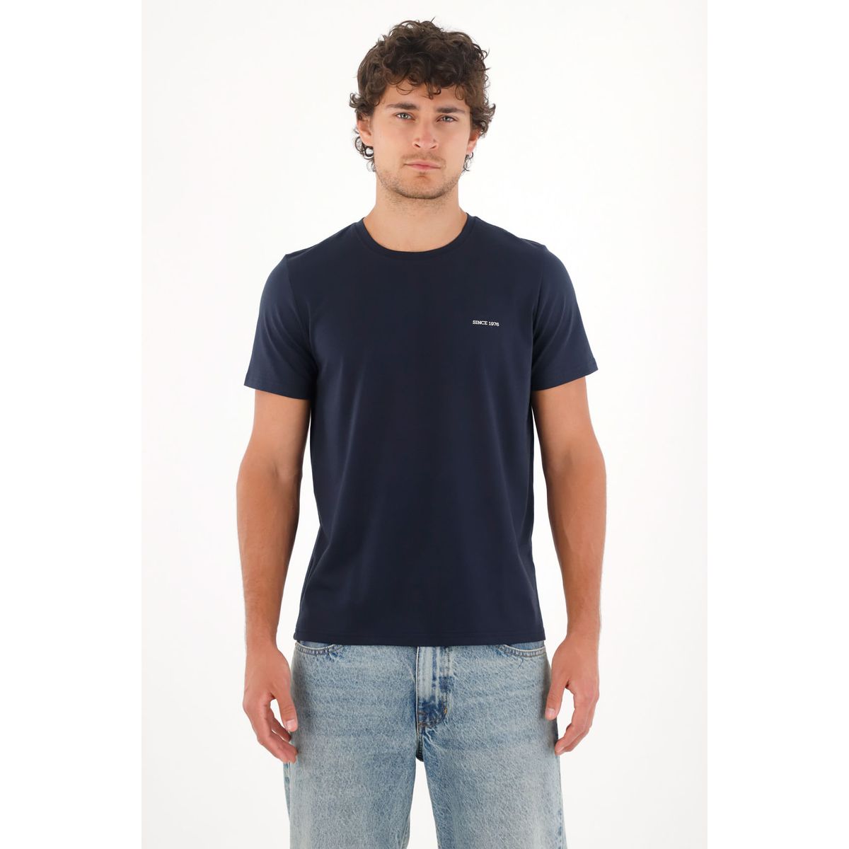 TENNIS - Camiseta jersey con mini estampado azul para hombre