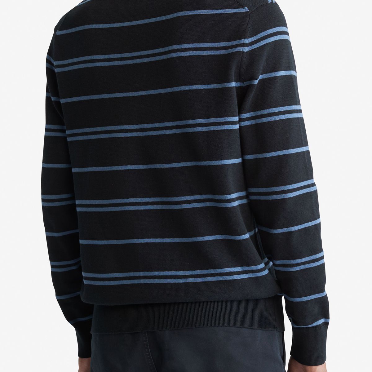 CALVIN KLEIN - Saco negro tejido a rayas en algodón compacto Calvin Klein