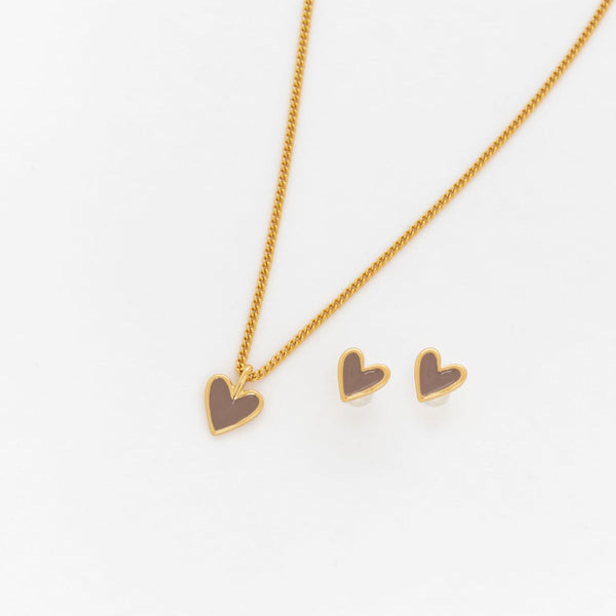 AVEMARIA - Set Cadena + Aretes Corazón