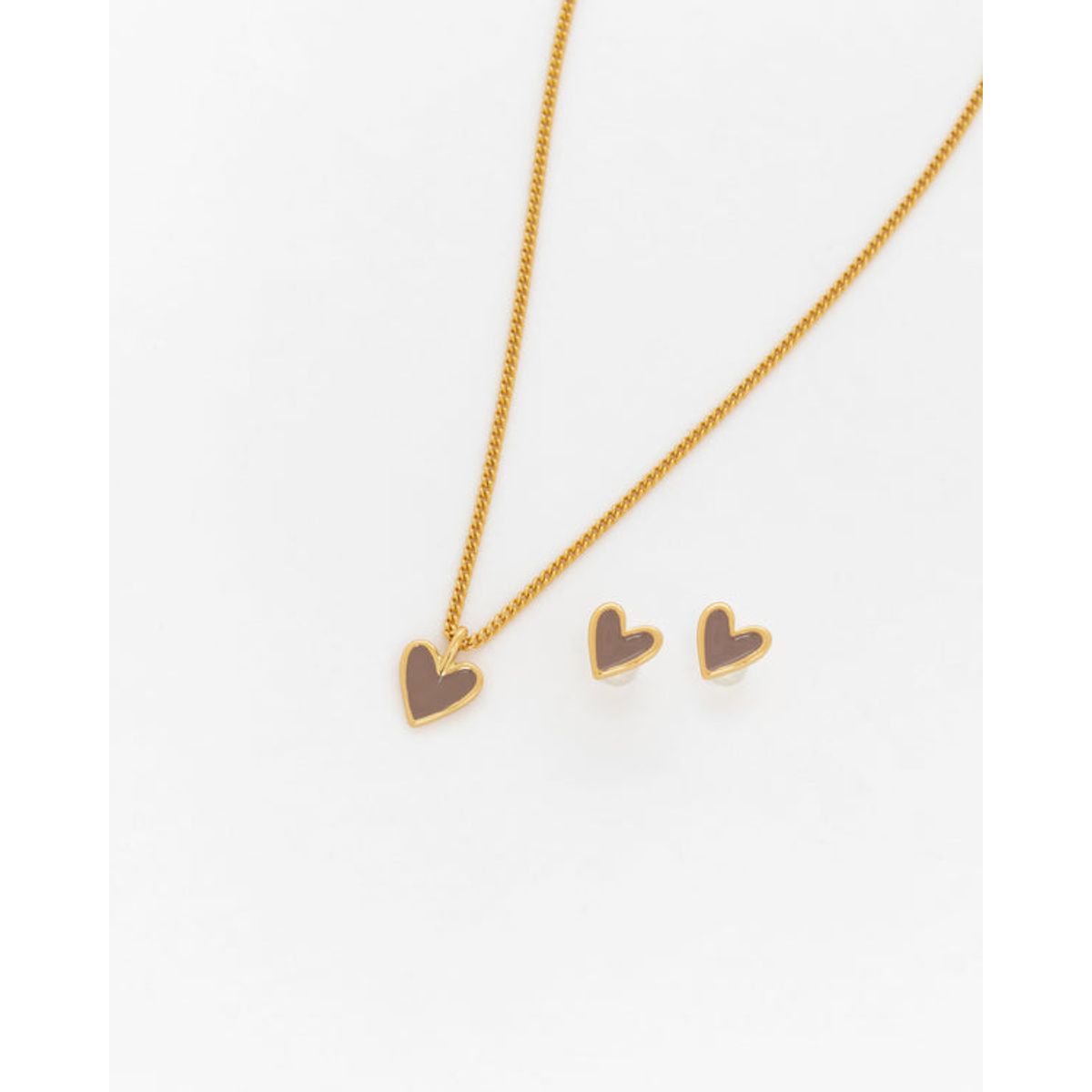 AVEMARIA - Set Cadena + Aretes Corazón